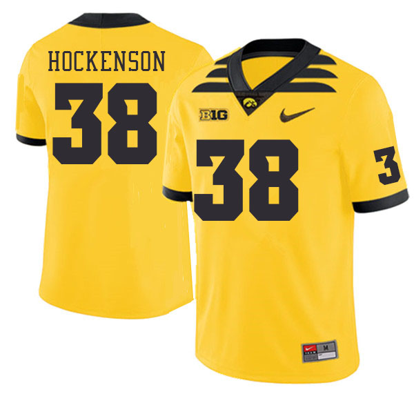 Iowa Hawkeyes #38 T.J. Hockenson College Football Jerseys Stitched Sale-Gold